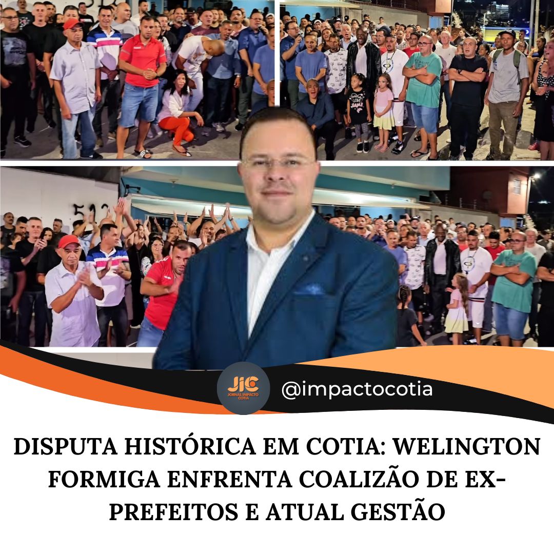 Disputa histórica em Cotia: Welington Formiga enfrenta coalizão de ex-prefeitos e atual gestão